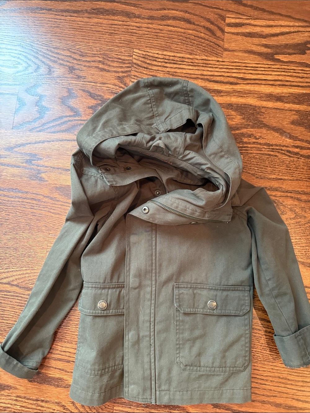 Joe Fresh Olive Green Hooded Kids Raincoat